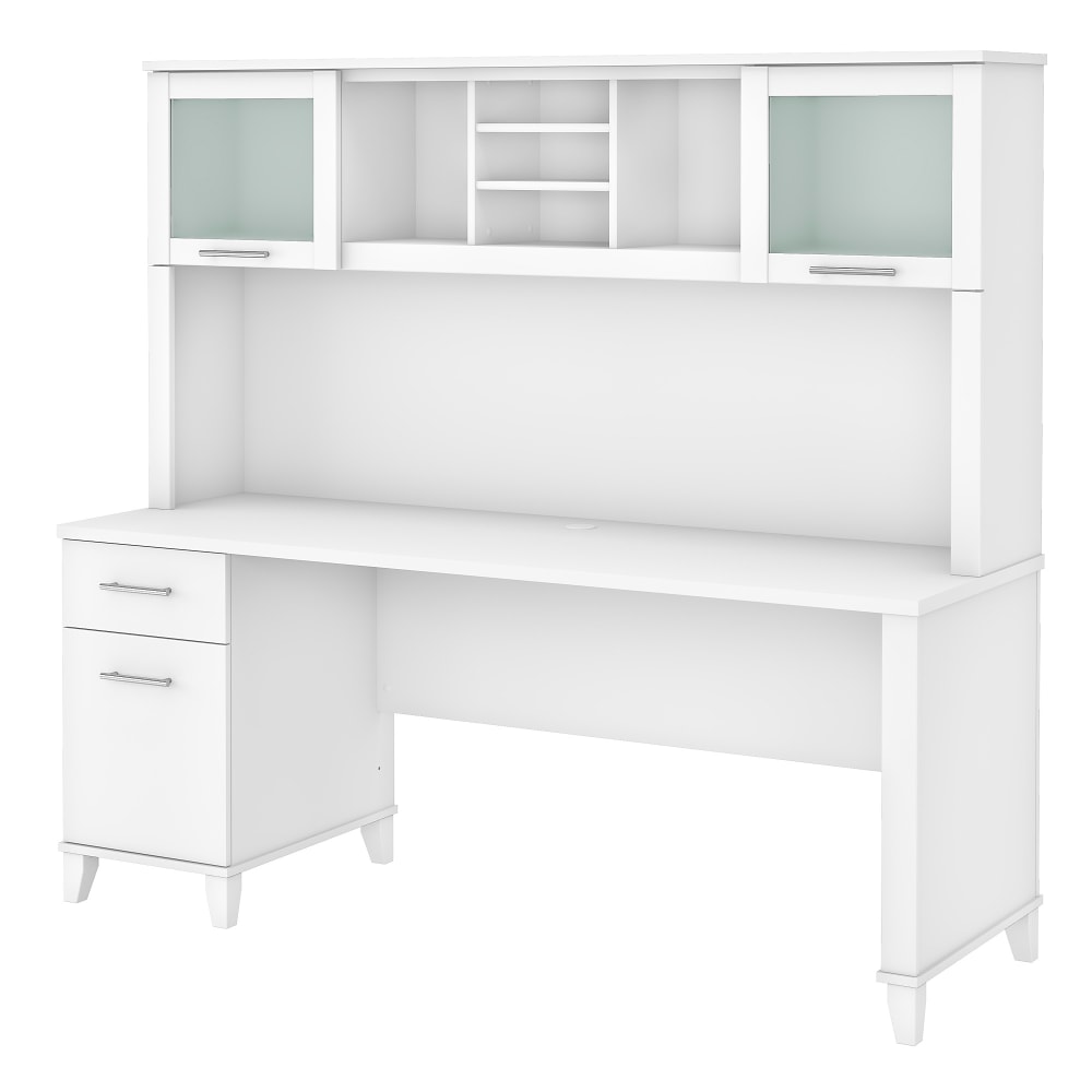 Bush Furniture Somerset Office Desk With Hutch, 72"W,