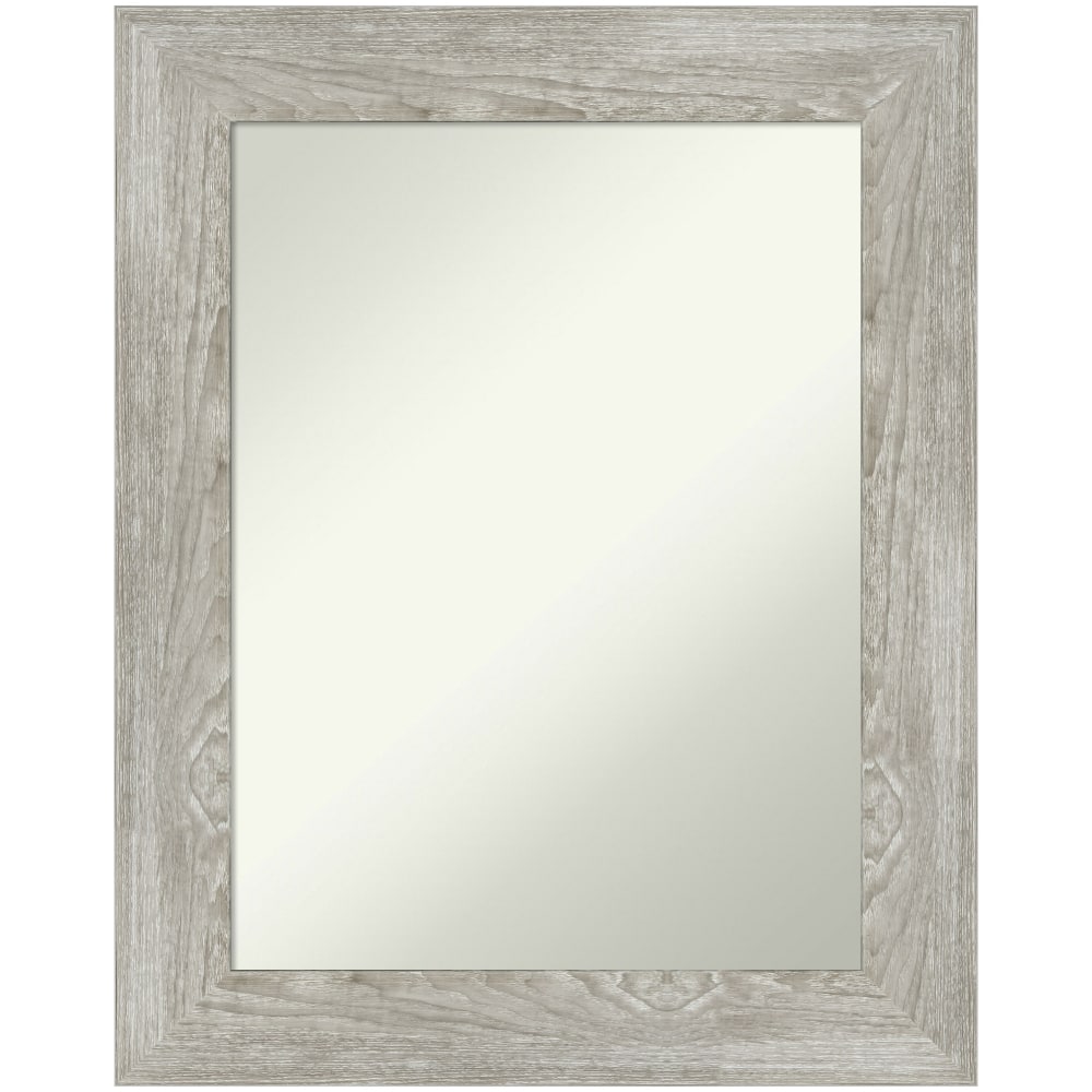 Amanti Art Non-Beveled Rectangle Framed Bathroom Wall Mirror,