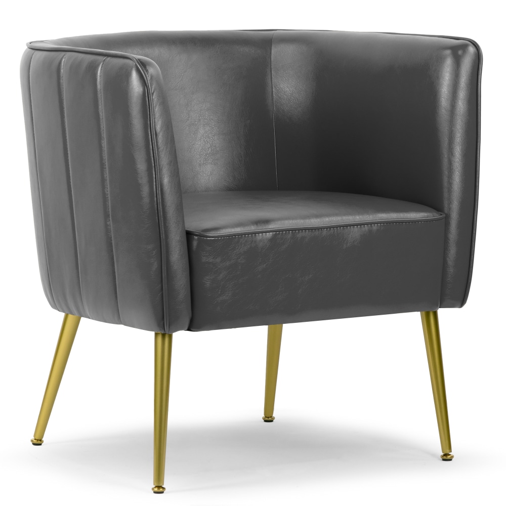 Glamour Home Avian Faux Leather Accent Chair With