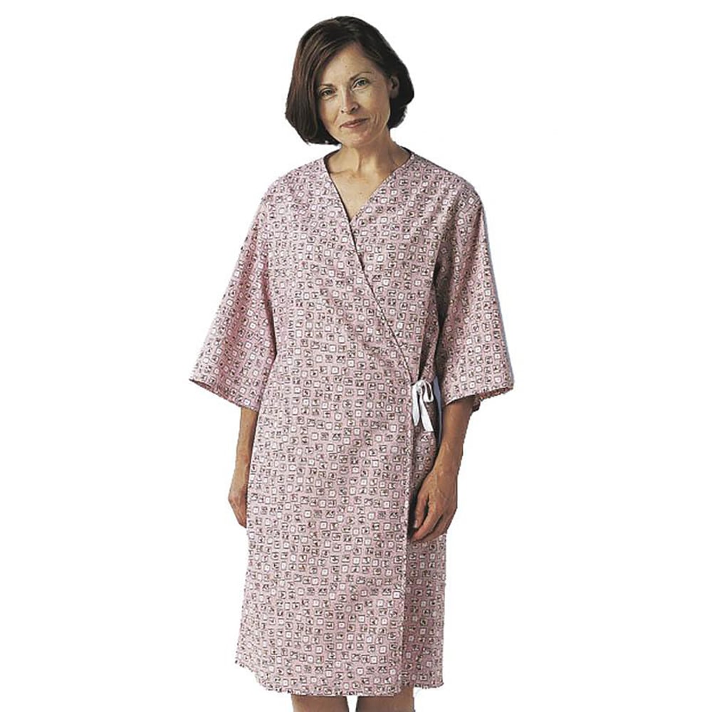 Medline Mammography Gowns, 70", Spring Bouquet, Pack Of