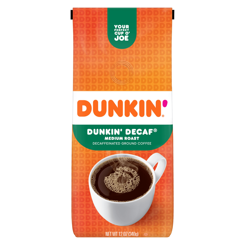 Dunkin&#x27; Donuts® Ground Coffee, Medium Roast, Decaf, 12