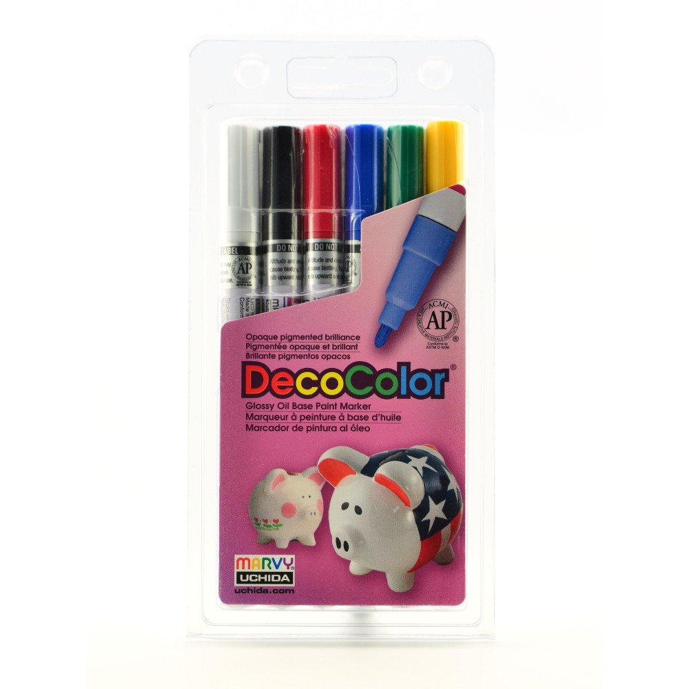 Marvy Uchida DecoColor? Paint Markers, Set Of 6