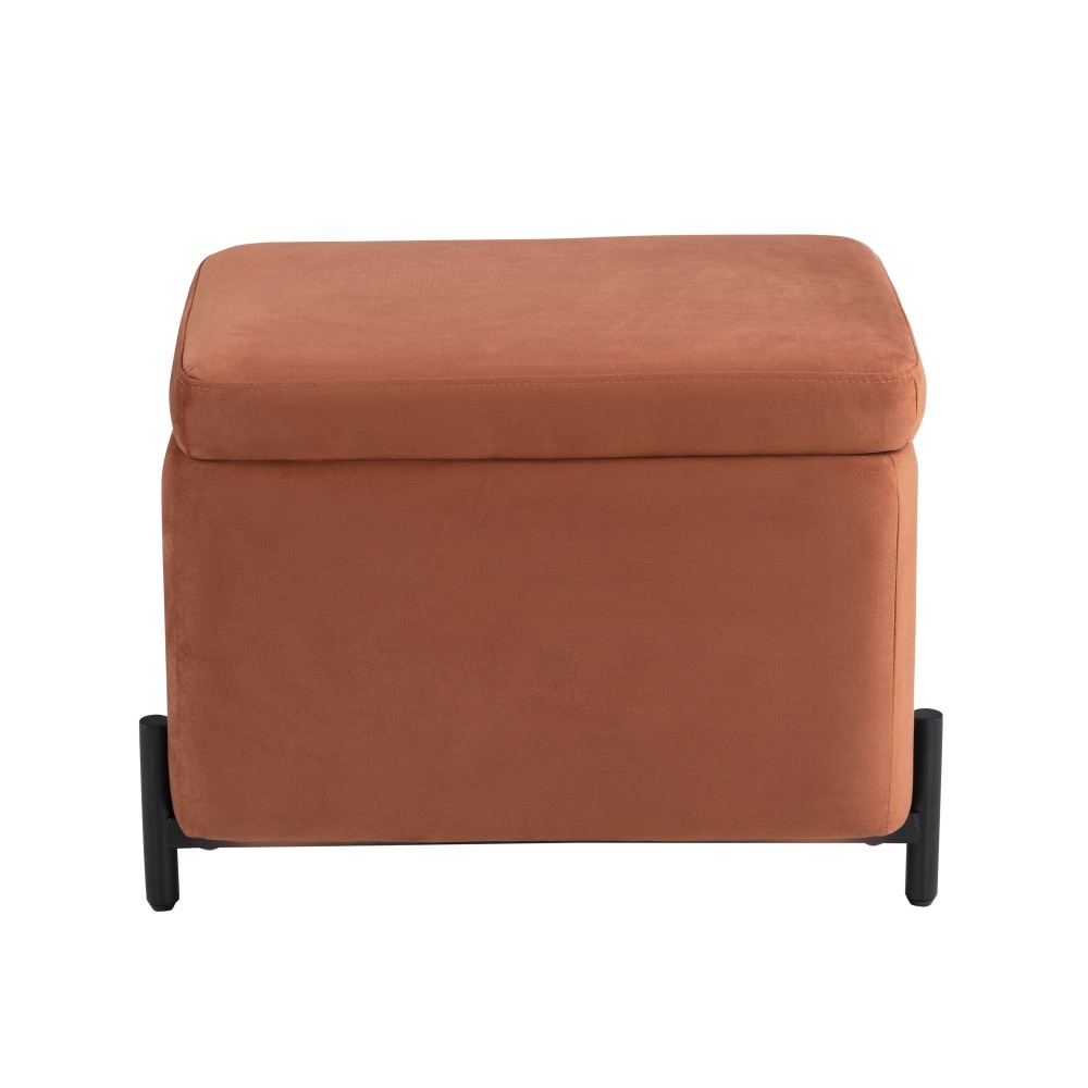 Lifestyle Solutions Kansas Small Storage Ottoman, 24"W x