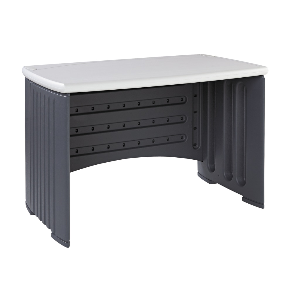 Iceberg SnapEase Resin Computer Desk, Resin, Charcoal/Silver