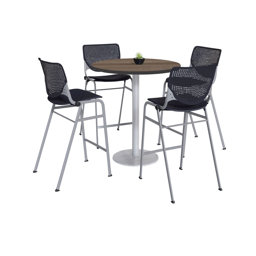 KFI Studios KOOL Round Pedestal Table With 4