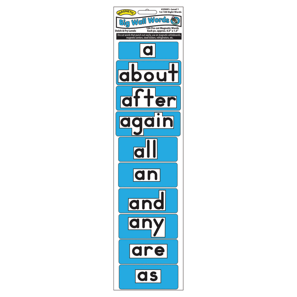 Ashley Productions Magnetic Big Wall Words, 1st 100
