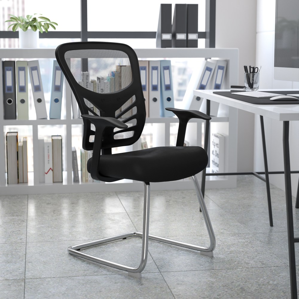 Flash Furniture Mesh Side Reception Chair with Chrome