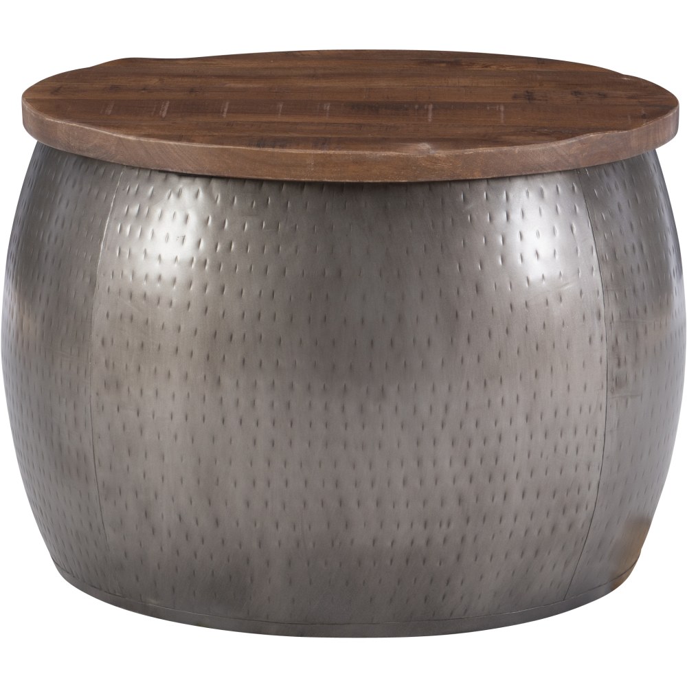 Powell Angus Drum Side Table With Storage, 18-1/2"H