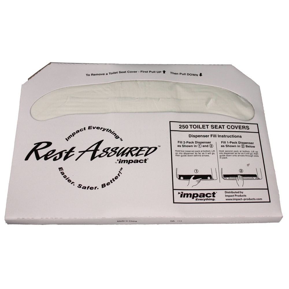 Rochester Midland Half-Fold Toilet Seat Covers, 250 Sheets
