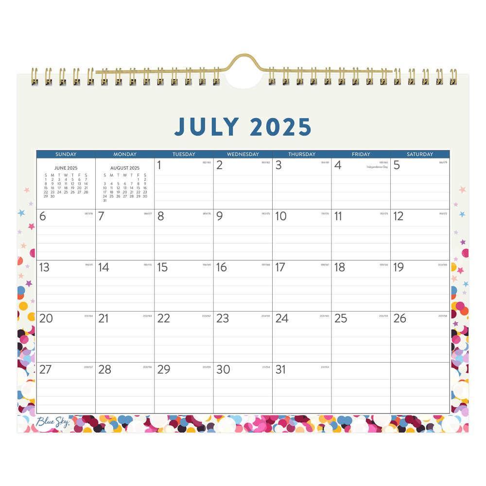2025-2026 Blue Sky Monthly Academic Wall Calendar, 11”