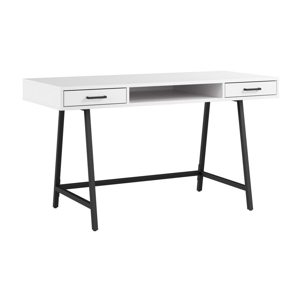 Bush Furniture Steele 54"W Writing Desk, Pure White