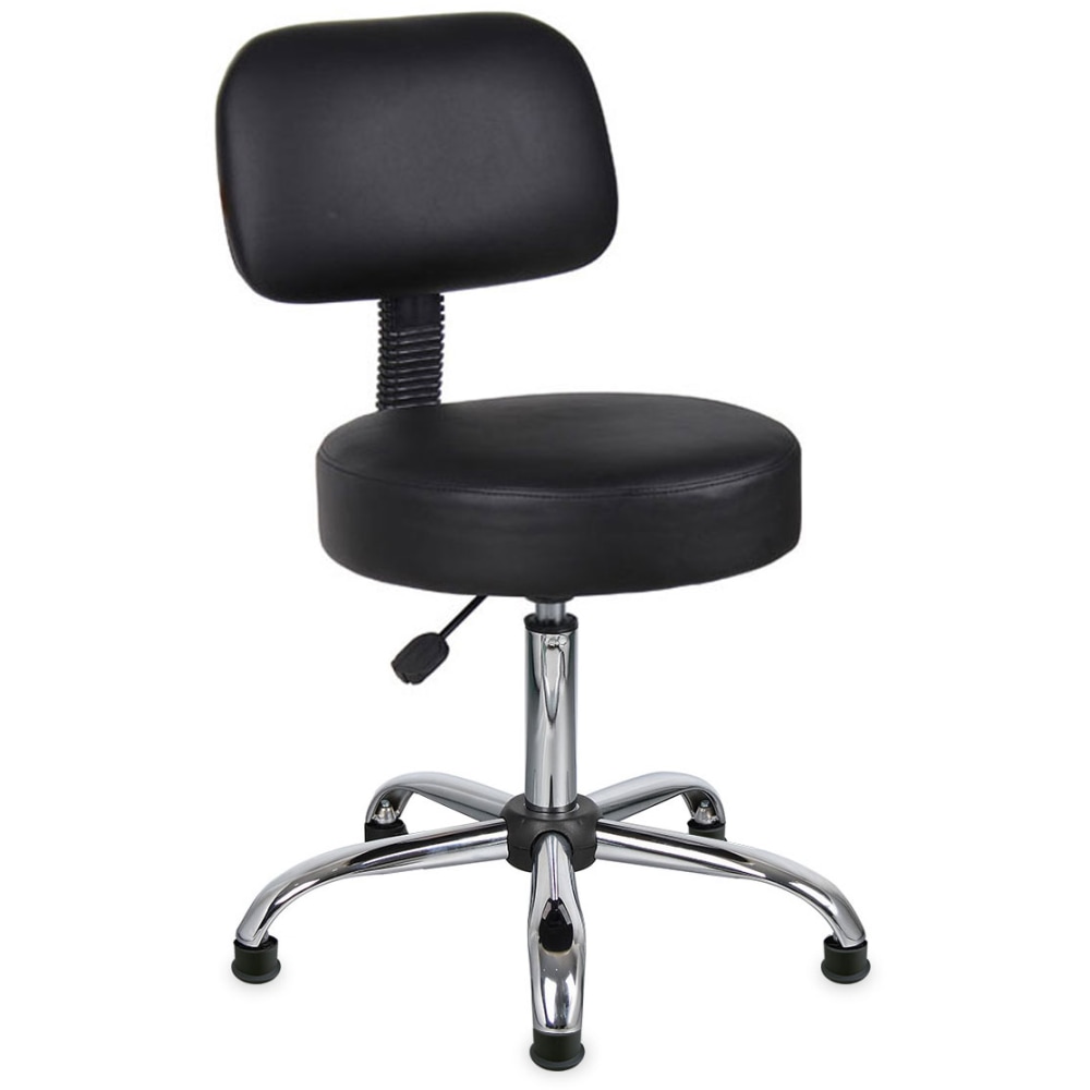 Boss Office Products Antimicrobial Medical Stool With Back,