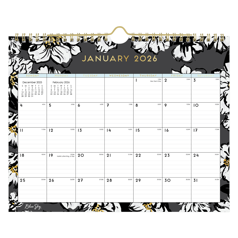2026 Blue Sky Day Designer Monthly Wall Calendar,