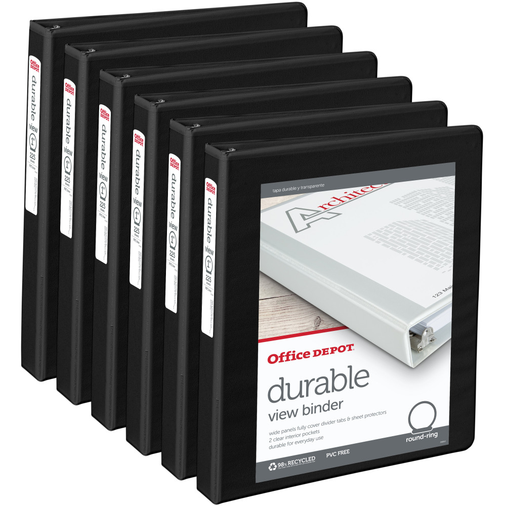 Office Depot® Brand Durable View 3-Ring Binder, 1"