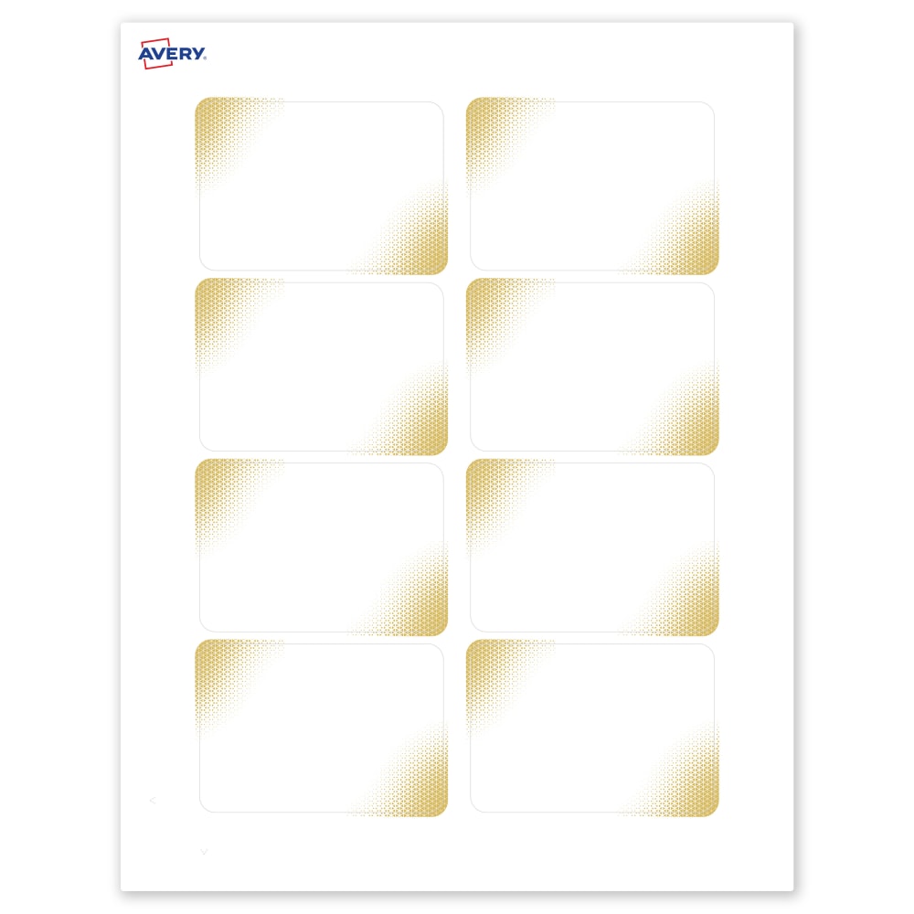 Avery® Printable Adhesive Name Badges With Preprinted Designs,