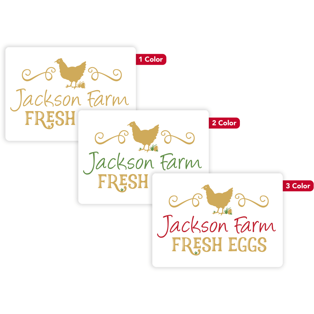 Custom 1, 2 Or 3 Color Printed Labels/Stickers,