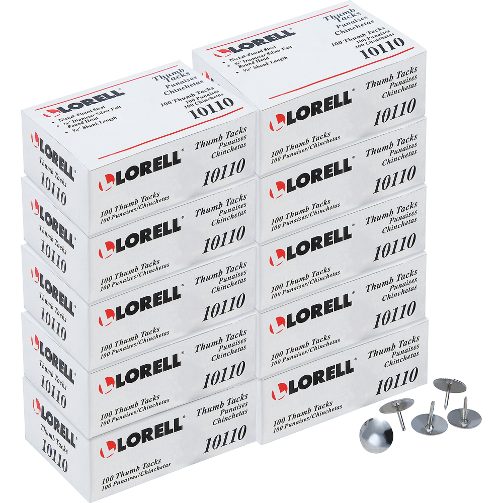 Lorell 5/16" Long Thumb Tacks - 0.31" Shank