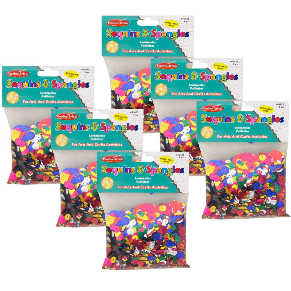 Charles Leonard Plastic Glittering Sequins With Spangles, 4