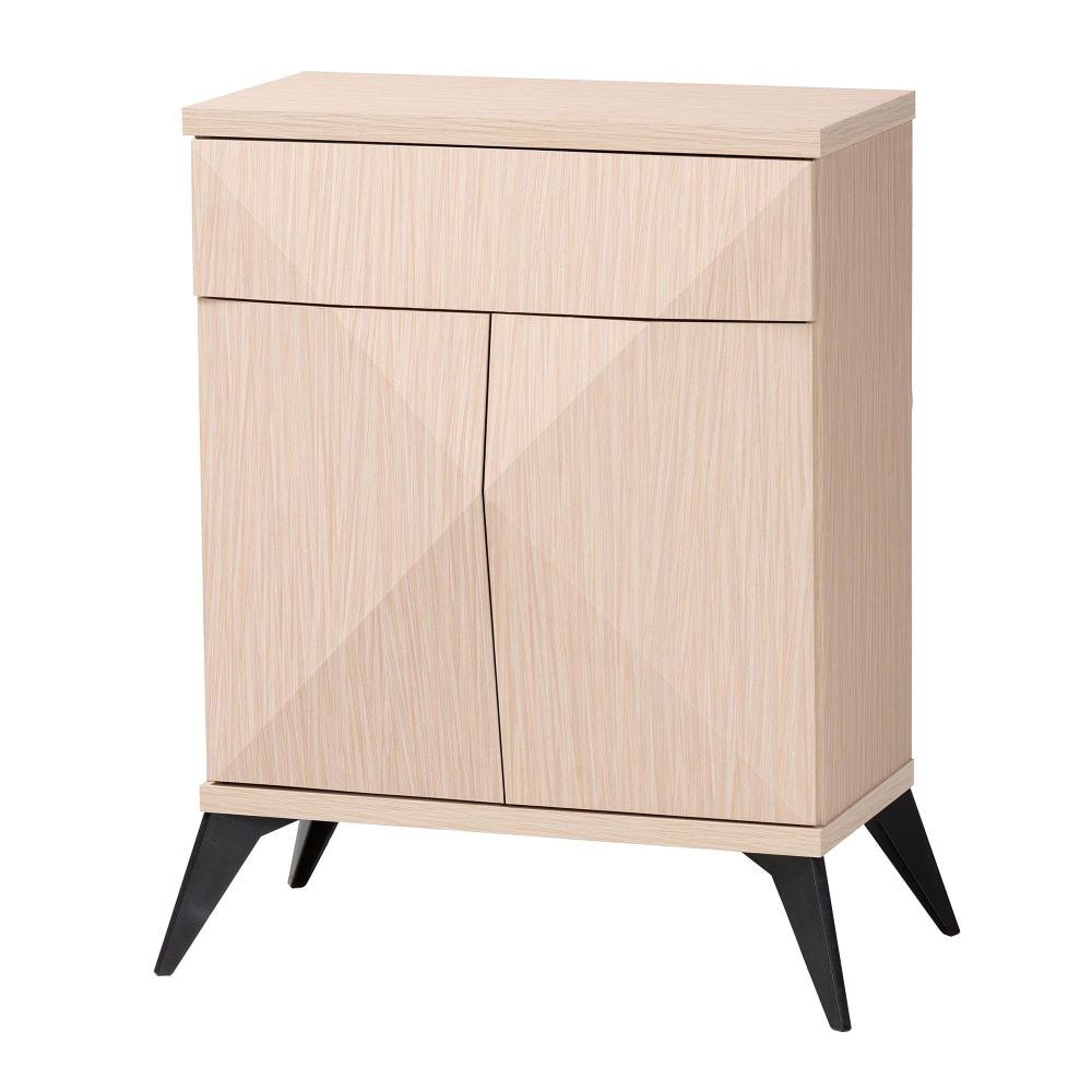 Baxton Studio Draper 24"W Mid-Century Modern 2-Tone 2-Door