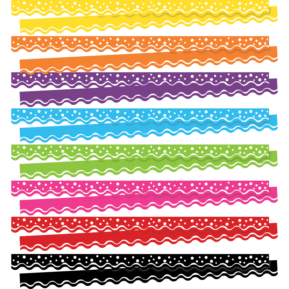 Barker Creek Happy Double-Sided Scalloped Borders, 2-1/4" x