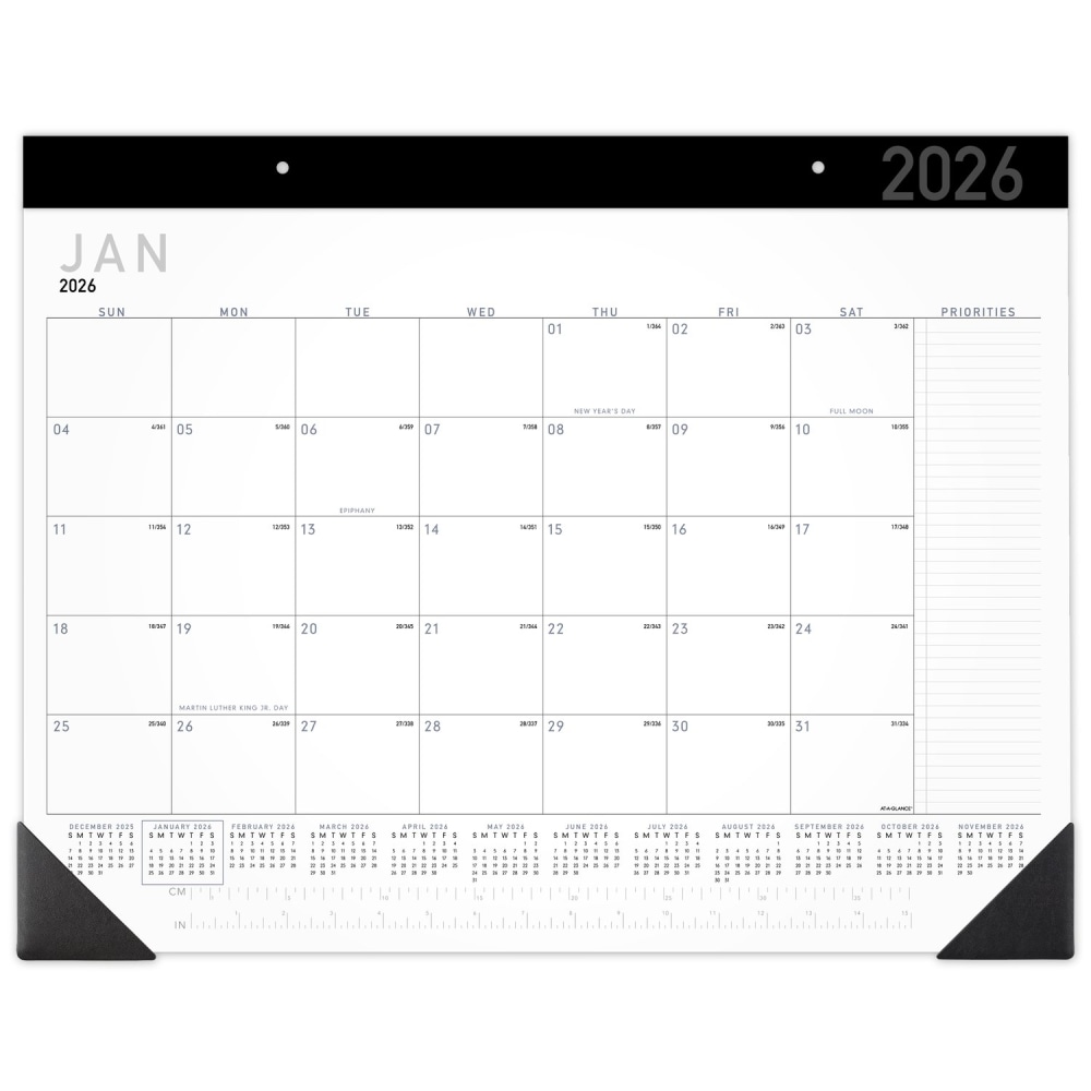 AT-A-GLANCE® Contemporary 2026 Monthly Desk Pad Calendar,