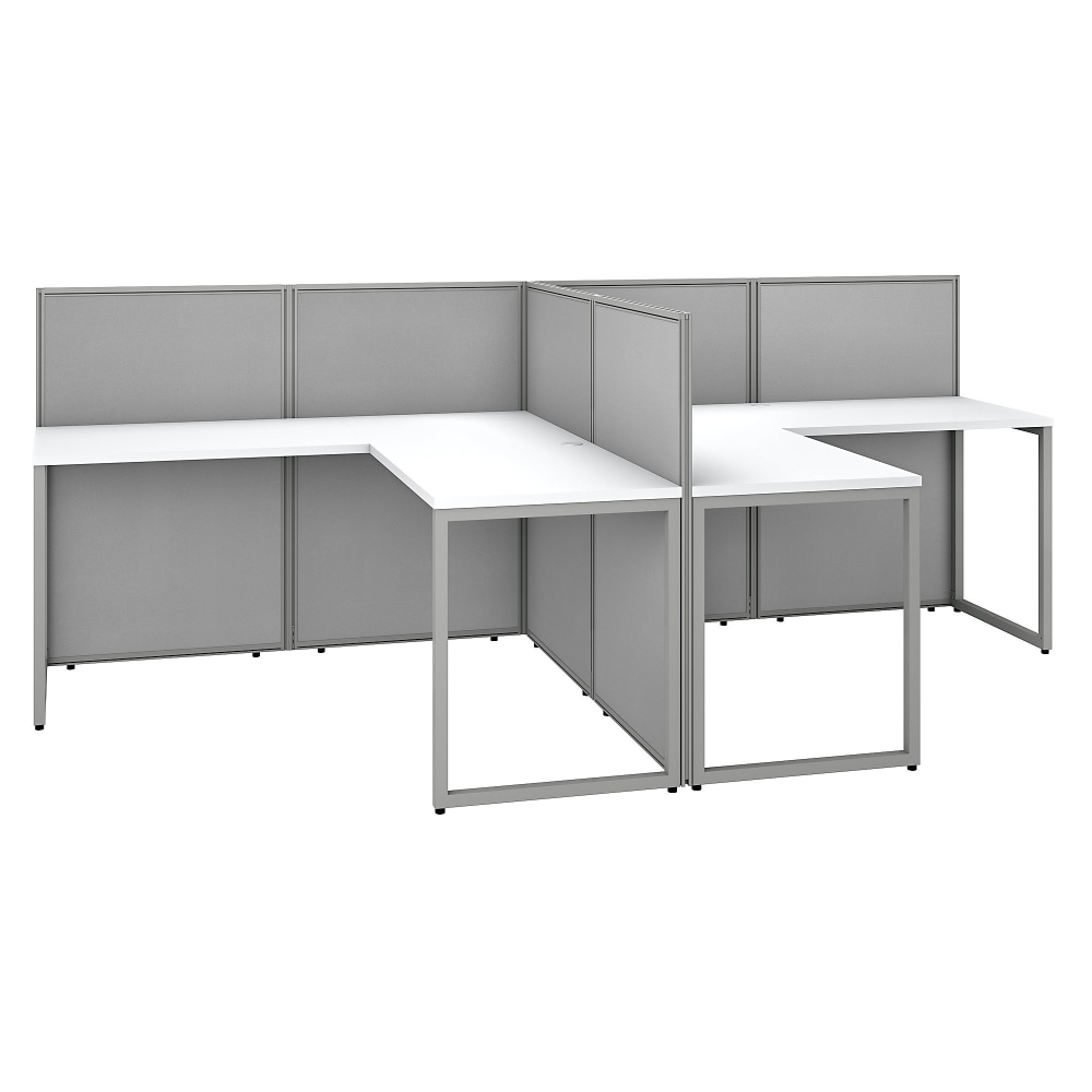 Bush Business Furniture Easy Office 60"W 2-Person L-Shaped