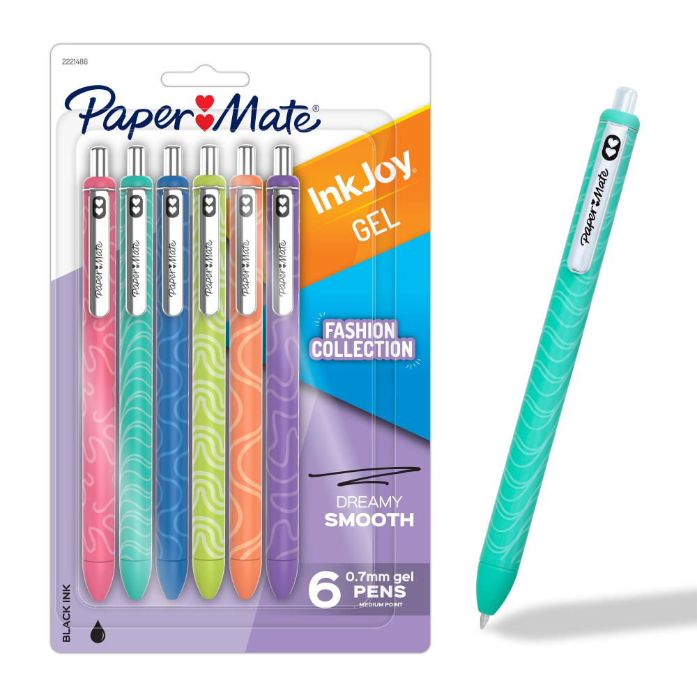 Paper Mate InkJoy Gel Pens, Fashion Barrels, Retractable,
