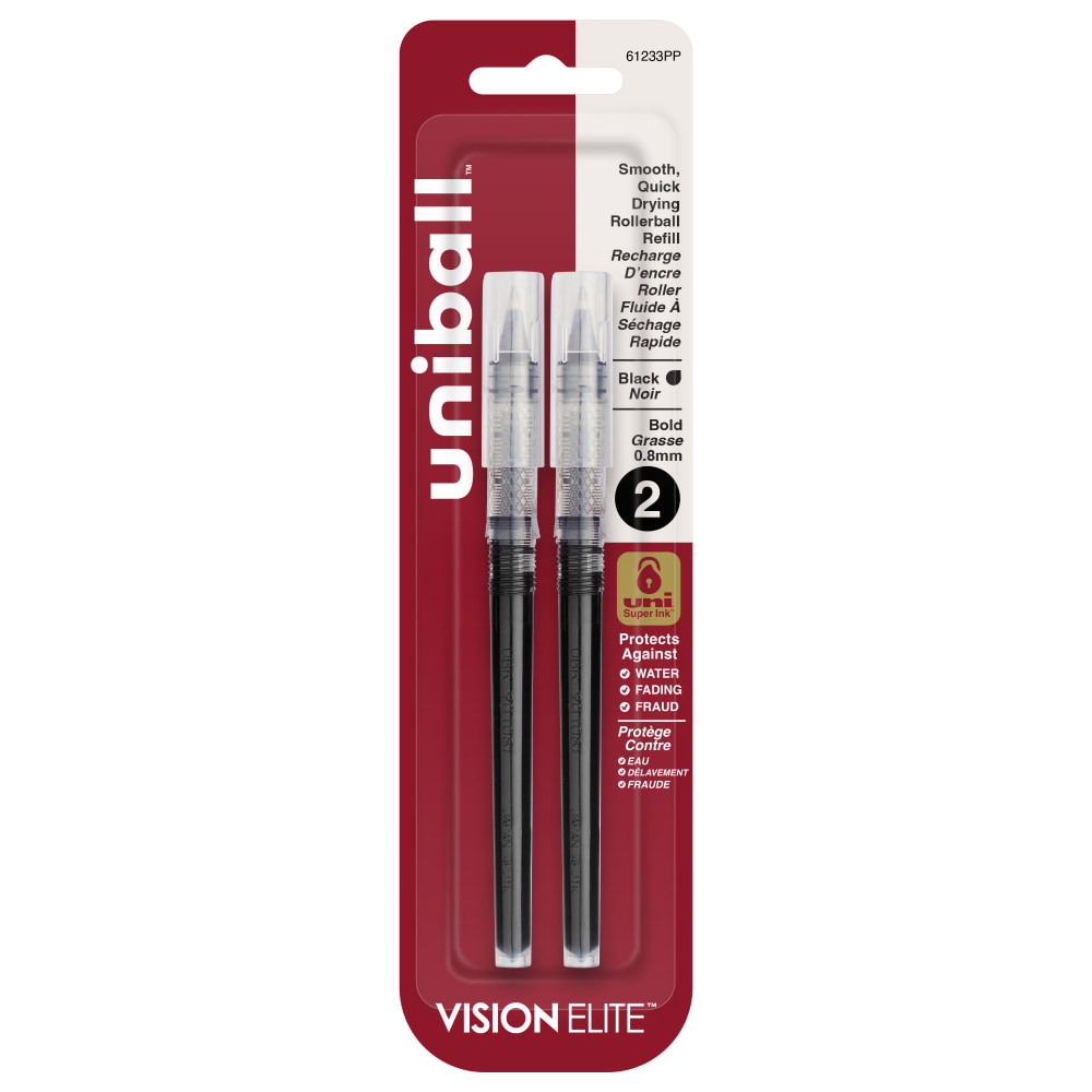 uni-ball® Vision™ Elite™ Liquid Rollerball Pen Refills, Bold