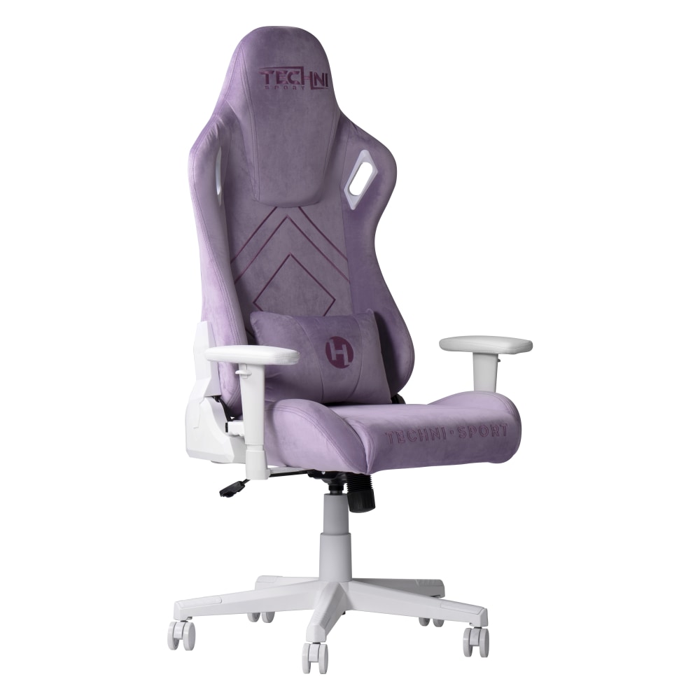 Techni Sport Ergonomic Velvet Computer Gaming Chair, Purple