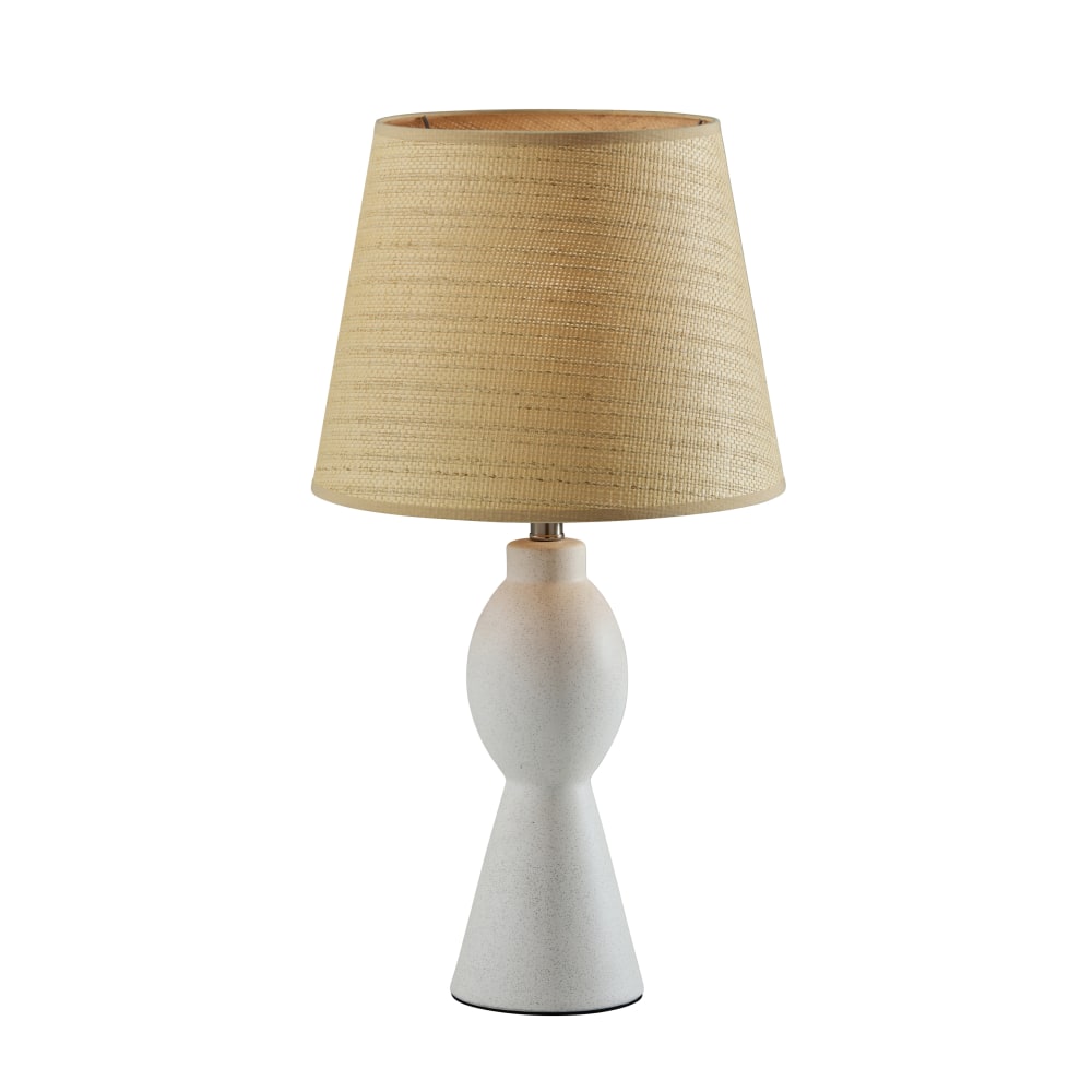 Adesso Simplee Everest Table Lamp, 25-1/2”H, Natural Shade/White