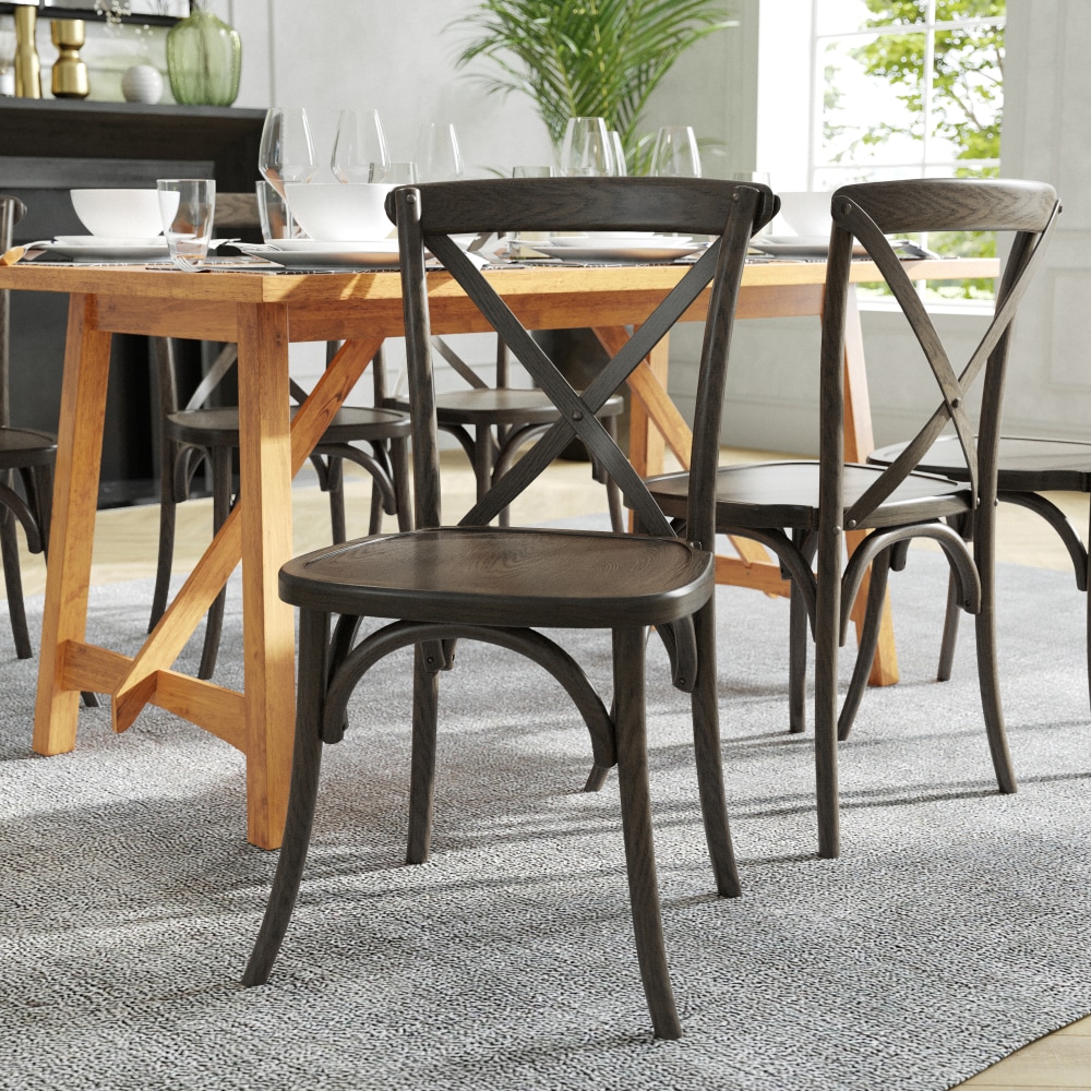 Flash Furniture HERCULES Series Stackable Cross-Back Chair, Early
