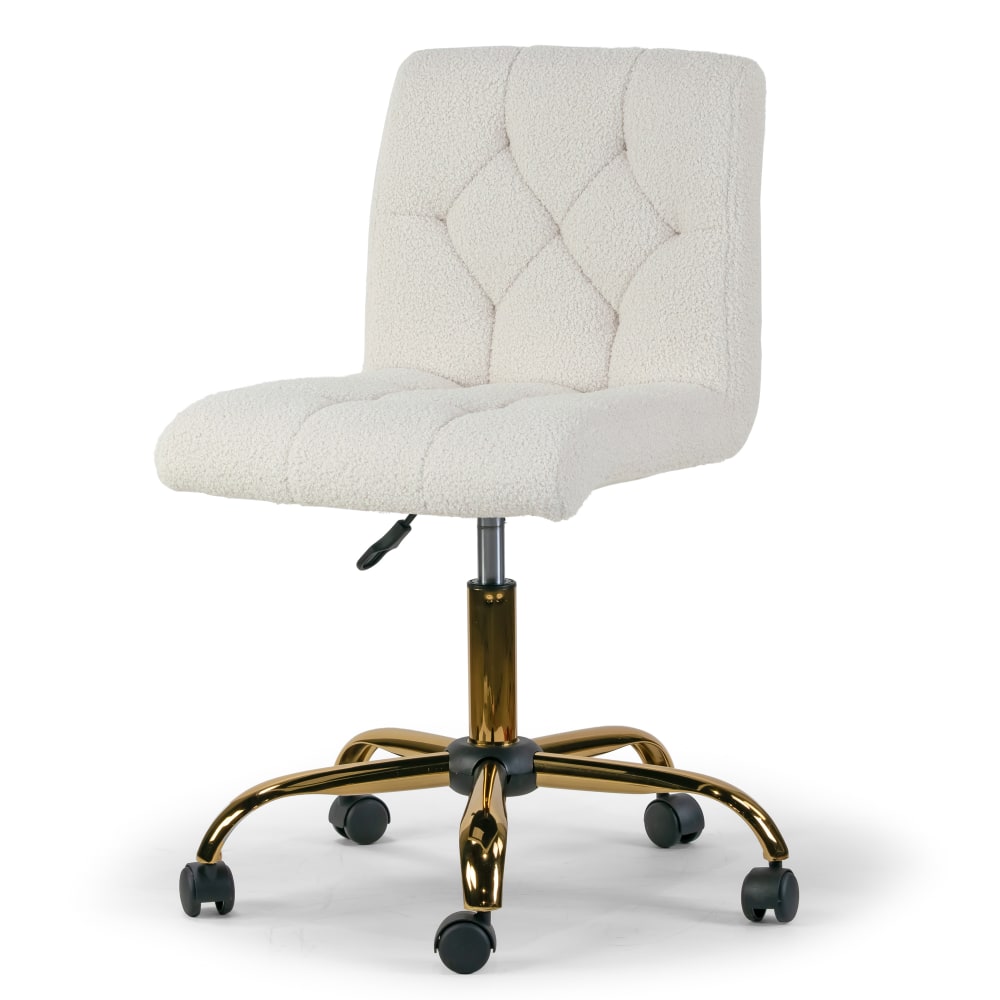Glamour Home Aman Ergonomic Boucle Upholstered Mid-Back