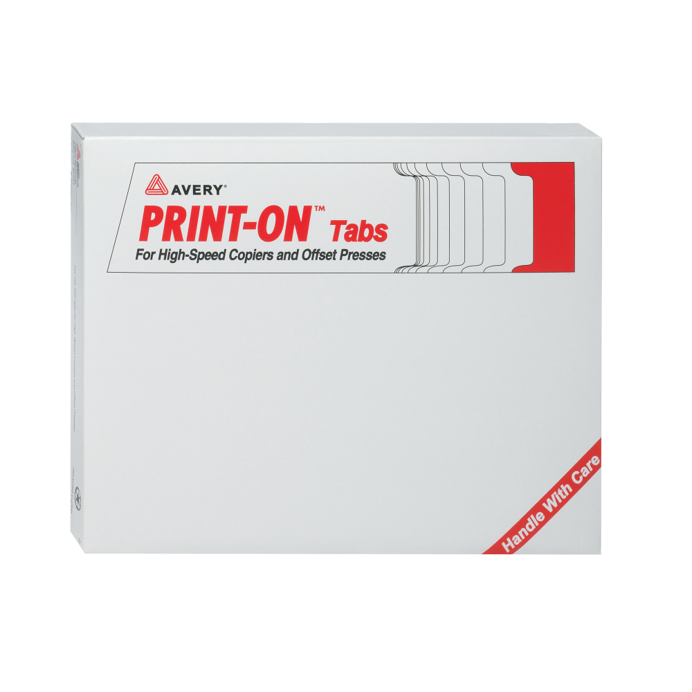 Avery® 30% Recycled 3-Hole-Punched Copier Tabs, White, 5