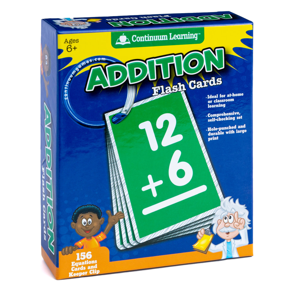 Continuum Games Flash Cards, 3” x 4-1/2”, Addition,