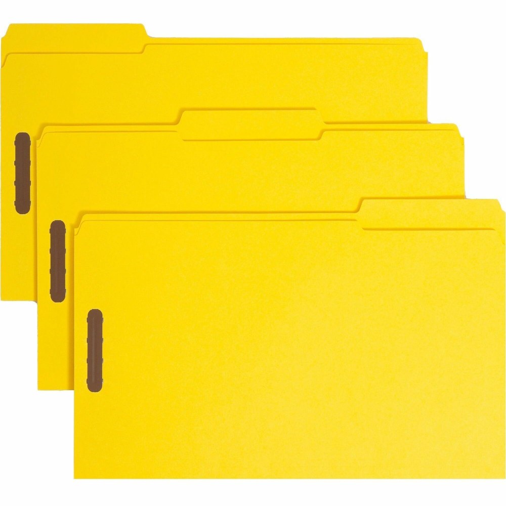 Smead® Color Reinforced Tab Fastener Folders, Legal Size,