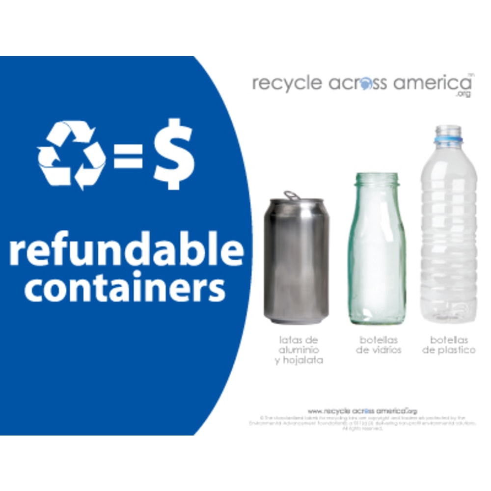 Recycle Across America Refundables Standardized Recycling Labels,