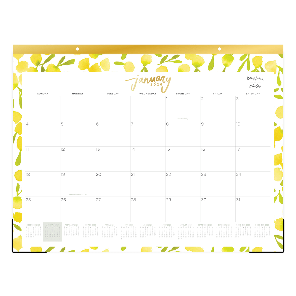 2026 Blue Sky Monthly Desk Pad Calendar, 22"