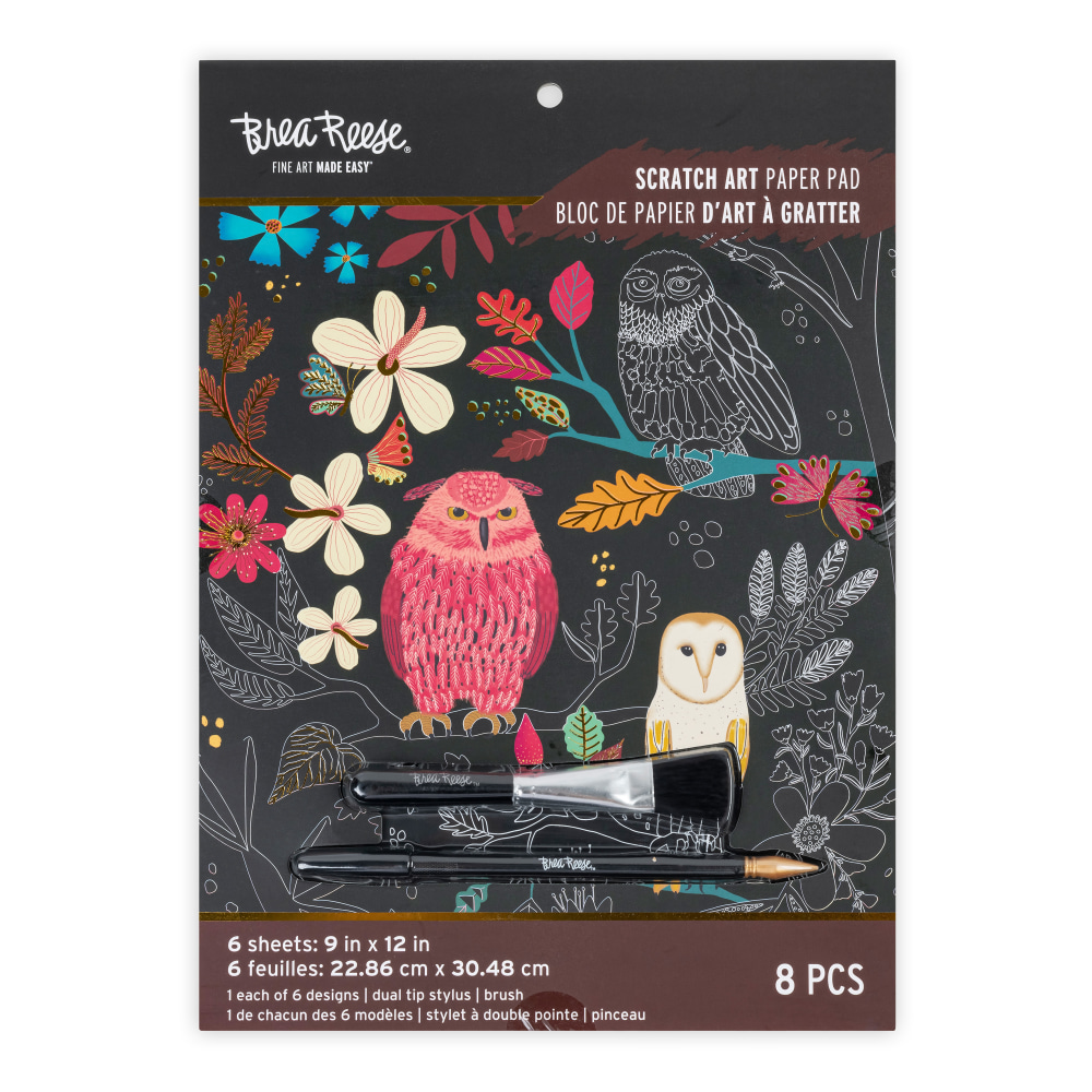 Brea Reese® Scratch Art Paper Pad Kit, 9”