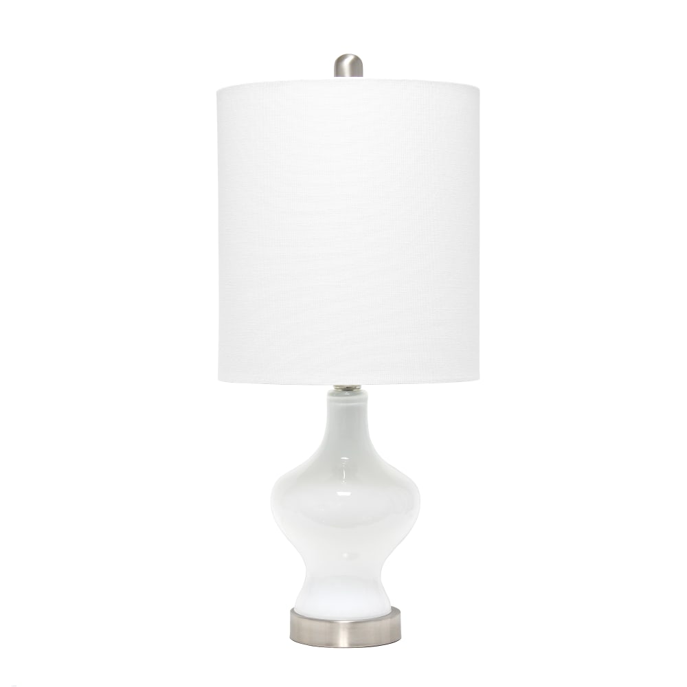 Lalia Home Paseo Table Lamp, 22-1/2"H, White Shade/White