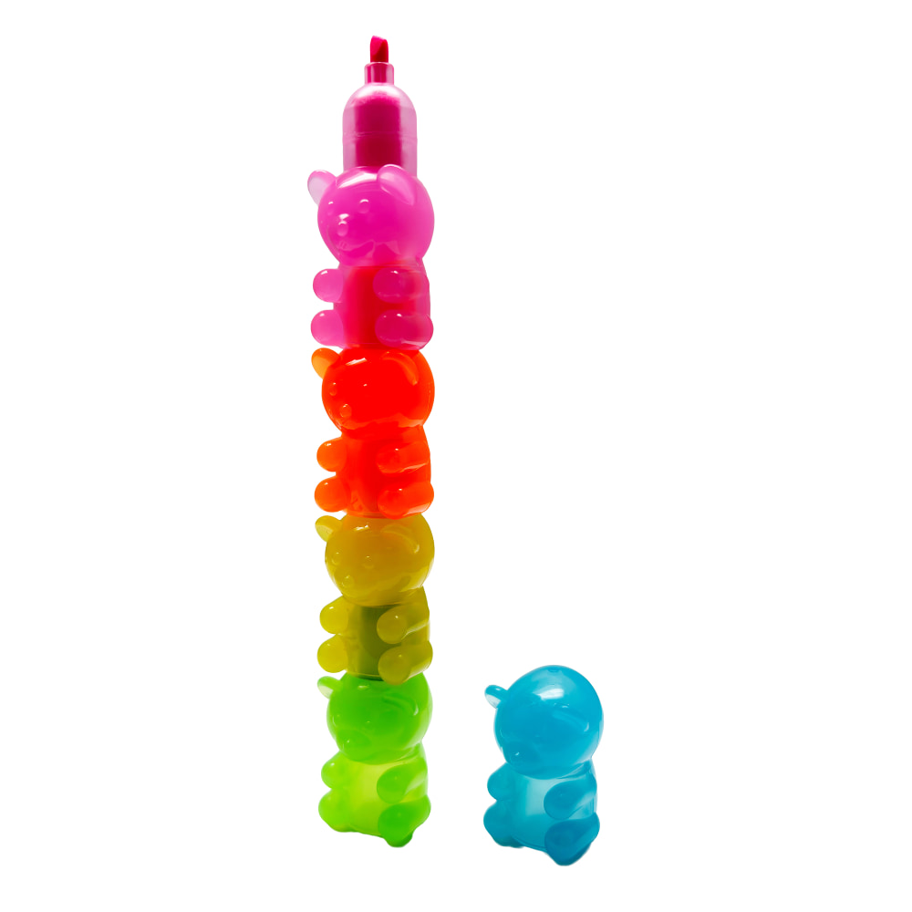 Office Depot® Brand Bear-Shaped Mini Highlighter Set, Assorted