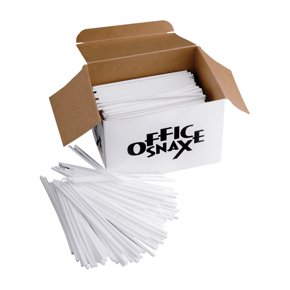 Office Snax Breakroom Stir Sticks, White, 1000/Box