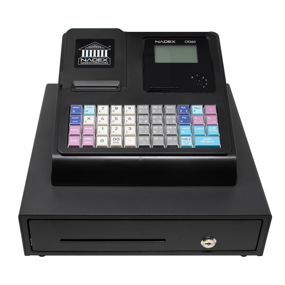Nadex Coins Thermal-Print Electronic Cash Register, Black,