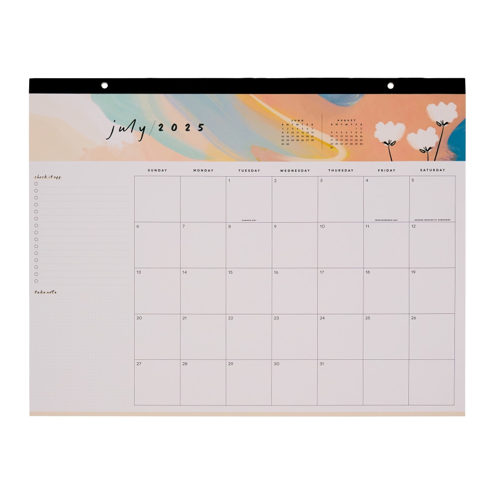 2025-2026 Happy Planner Monthly Desk Calendar, 22” x