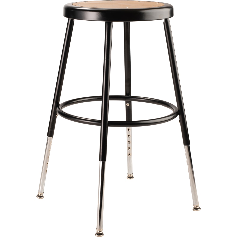 National Public Seating Adjustable Hardboard Stool, 19" -