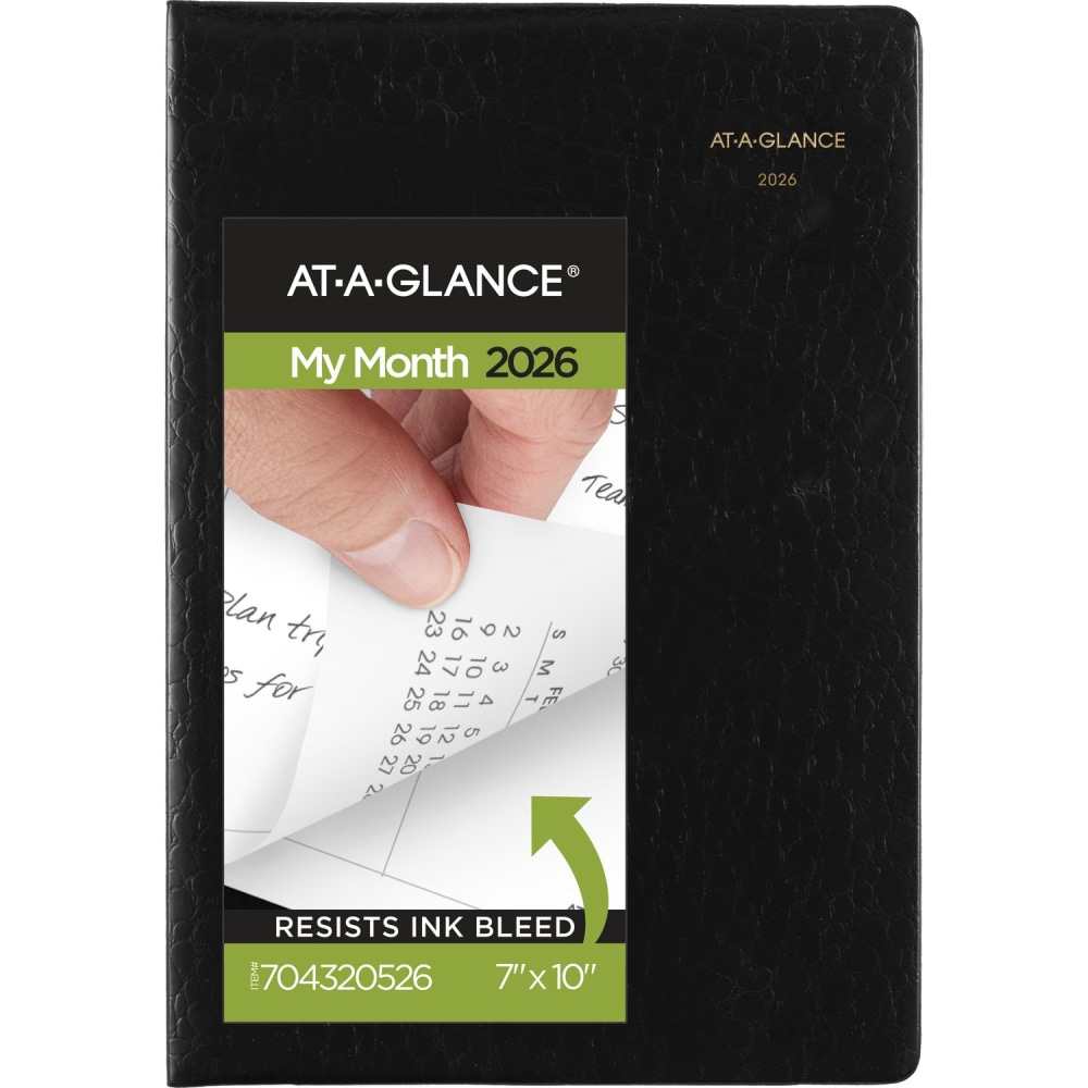 AT-A-GLANCE® Designer Cover 2026 Monthly Planner, Black, Large,