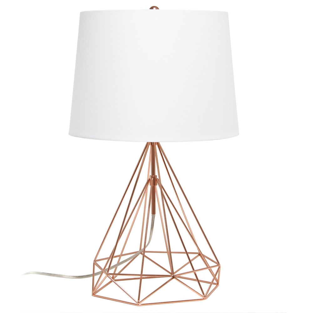 Lalia Home Geometric Matte Table Lamp, 23-1/2"H, White