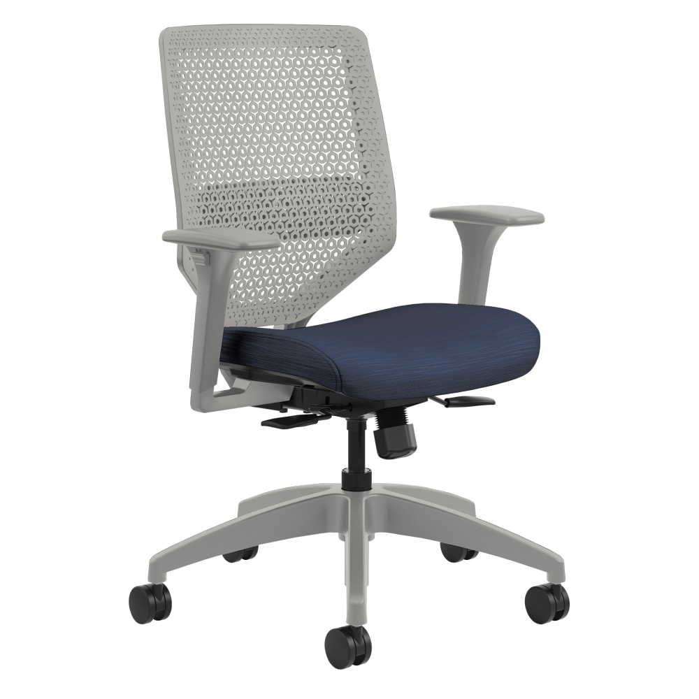 HON® Solve Fabric Mid-Back Task Chair, Midnight/Titanium