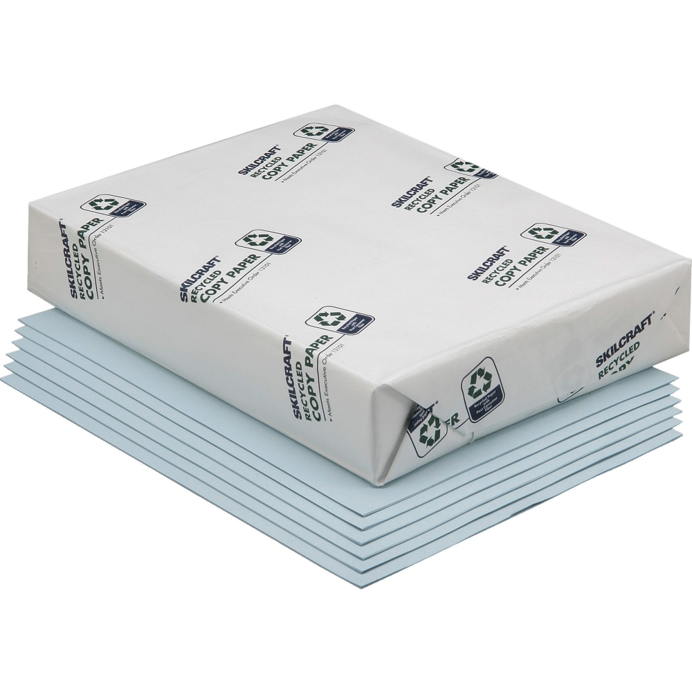 SKILCRAFT® Color Xerographic Copy Paper, 10 Reams, Blue,