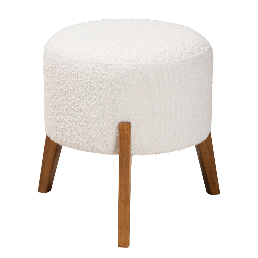 Baxton Studio Elkie Japandi Ottoman Footstool, 18-5/16”H x