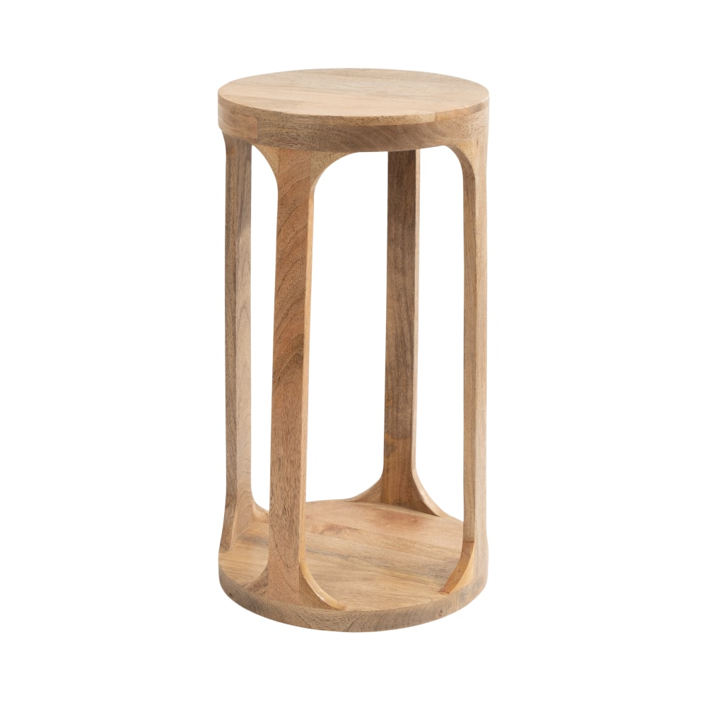 Kate and Laurel Dahl Wood Round Drink Table,